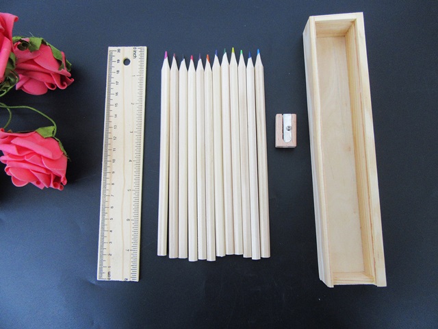 4Set X 12Colors Wooden Rainbow Color Pencil with Case 4Set X 12Colors Wooden Rainbow Color Pencil with Case